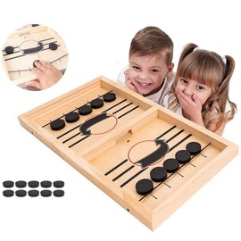 HOWADE Fast Sling Puck Game,Catapult Chess Bumper 2 in 1 Slingshot Table Ice Hockey Winner Board Party Game Toy for Parent-Child