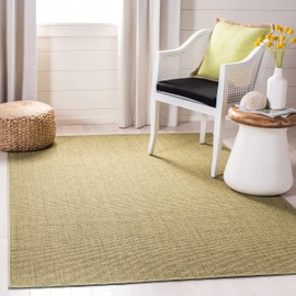 MARTHA STEWART x SAFAVIEH 4' x 6' Green MSR9501Y Sisal & Jute Area Rug