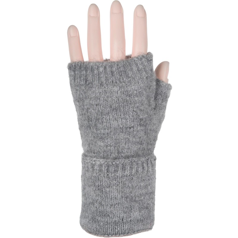 styleBREAKER 09010052 Women's Fingerless Knitted Gloves Plain with Waistband Warm