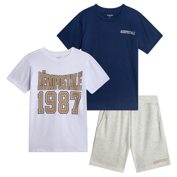 AEROPOSTALE Boys' Active Shorts Set - 3 Piece Performance Jersey