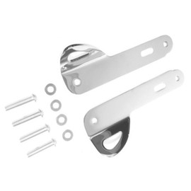 Chrome Ring Clip Rings Set Bracket Mount Hardware Kit for Harley Davidson Touring like Street Glide Special Electra Ultra Classic Limited Low CVO ref 93500011 Tie Down Strap Brackets Trailer Hauling