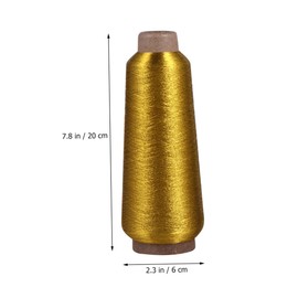 CORHAD 4 Rolls Metallic Embroidery Thread Gold Silver Cross Stitch Wire for DIY Projects Computer Decor Crafts Durable Spool for Art Sewing Supplies
