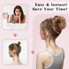 TESSHAIR Human Hair Messy Bun Hair Piece Scrunchie Women’s Hair