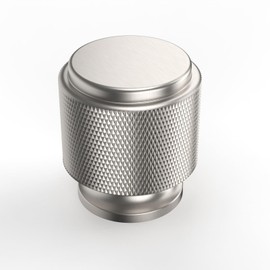 Amerdeco 10 Pack Brushed Satin Nickel Knurled Cabinet Knobs Kitchen Cabinet Pulls for Drawer Dresser, Cupboard and Wardrobe AM003