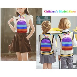 PeaMirmy Pop Backpack Purse for Girls, Pop Shoulder Bag Kids Fidget Mini Backpack Purse for Girls, Pop Fidget Toy Bag Gifts, pink