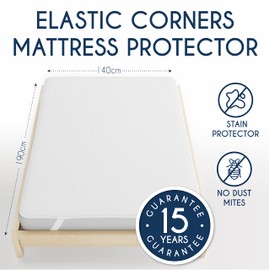 Dreamzie Mattress Protector Waterproof with 4 Elastic Corners - Made in EU - OEKO-TEX® Certified - For Mattress Double Bed 140 x 190 cm