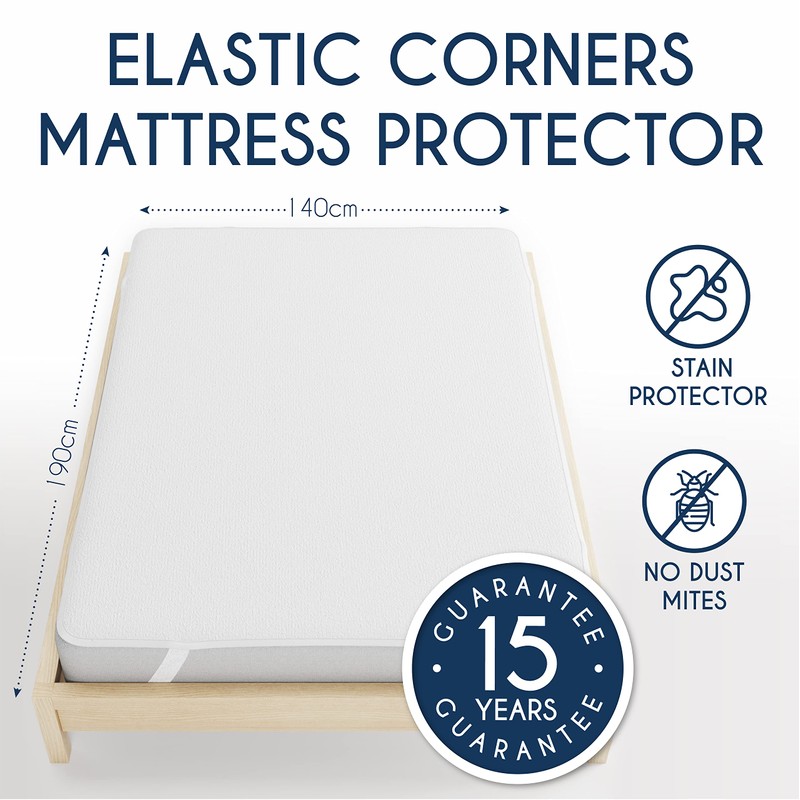 Dreamzie Mattress Protector Waterproof with 4 Elastic Corners - Made