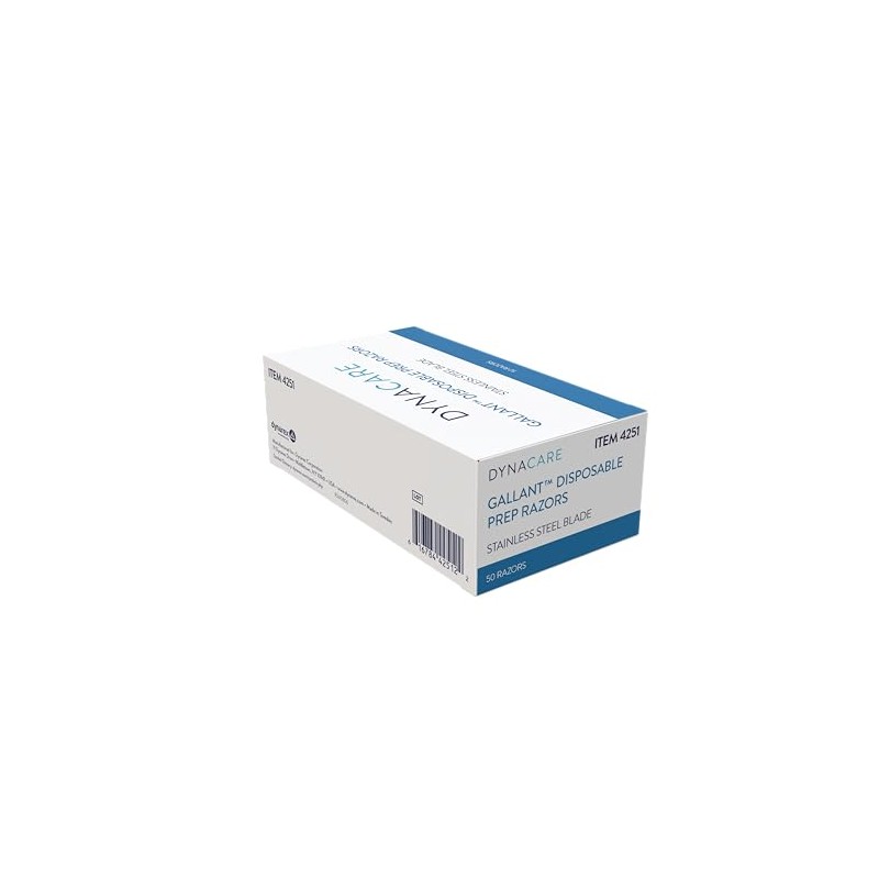 Disposable Gallant Prep Razor, Individually Foil-Packed, 50/bx