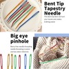 Yarn Needle Set, 20 Pieces Darning Needle Set, Coloured Curved