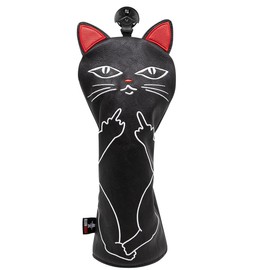 Golf Club Headcover Cute Cat Golf Wood Head Covers Embroidery Driver Cover 3 Wood Headcover Hybird Head Covers Leather Hand-Made Wood Head Cover for Golf Club Wood Head Covers