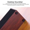 Wood Computer Speakers for Desktop, Mini Sound Bar Speaker with