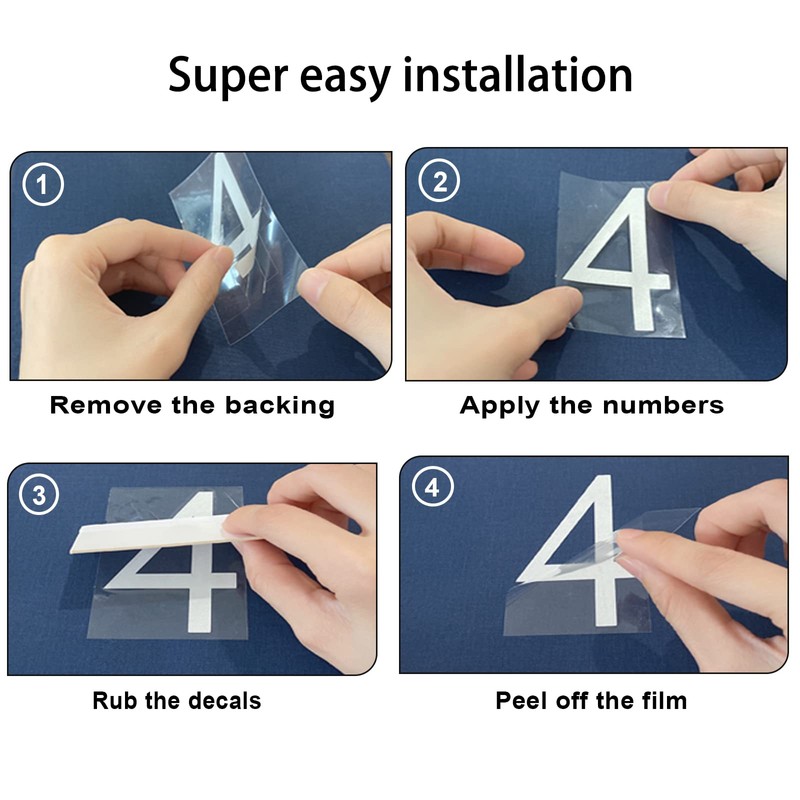 3 inch 30 Pcs Reflective Mailbox Numbers Stickers for Outside,