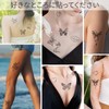 3 Pcs Tattoo Stickers 2 Weeks Disappear Tattoo Stickers Butterfly