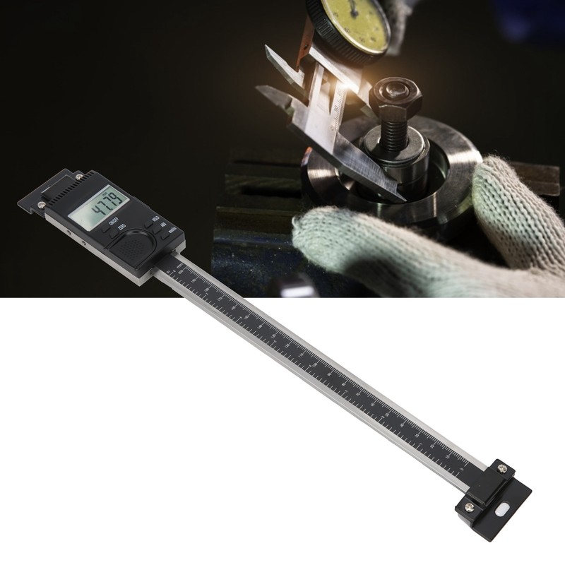 LCD Digital Display Ruler Aluminum Alloy Vertical Machine Displacement Caliper