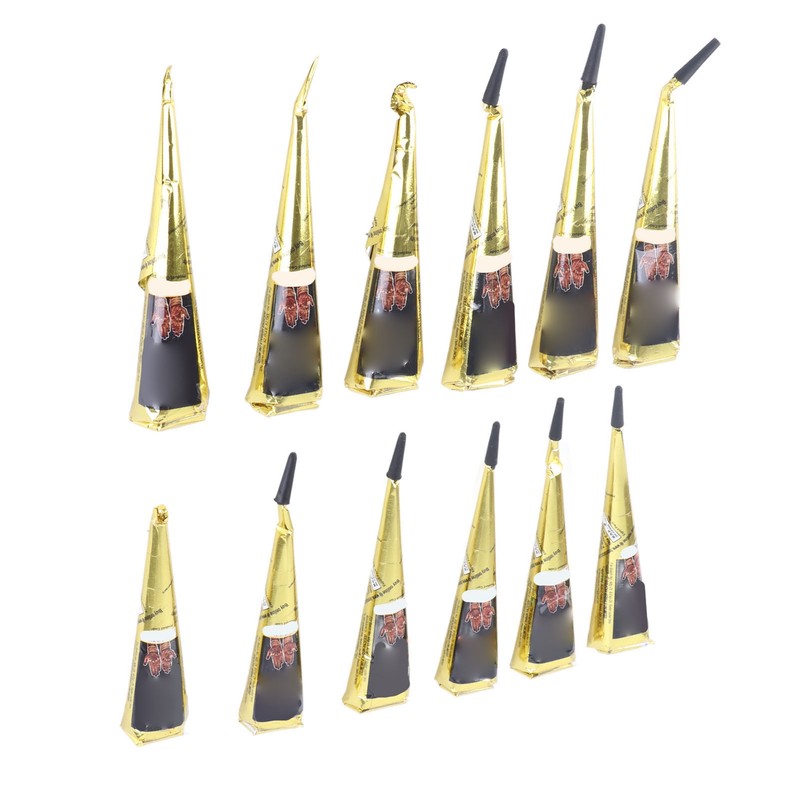 12 Pack Temporary Tattoo Painting Paste Cone Body Art Drawing