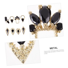 Outanaya Zircon Nail Art Charms 8-Piece Set Flat Back Decorations for DIY Manicure Crafts Suitable for Nail Salons and Home Use Random Style