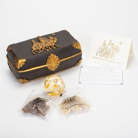 Real Gold Frankincense & Myrrh Regal Christmas Music Box - Plays Joy to The World and We Three Kings