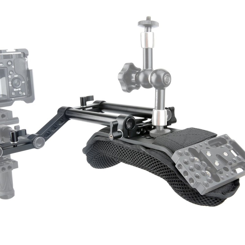 [Update Version]NICEYRIG Camera Shoulder Pad with 15mm Railblock and Aluminum