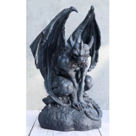 Ebros Warden Large Cathedral Guardian Crouching Winged Gargoyle Statue 12.5"H