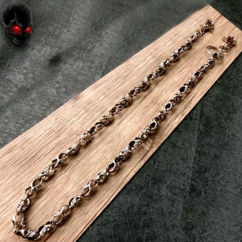 32" All Skull Strong Leash Wallet Chain Biker Trucker Heavy
