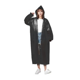 RuiMi Raincoat, For Adults, EVA Material, 3 Colors Available, Waterproof, Windproof, Rain Gear, Translucent Type, Elastic Cuffs, Can Be Used Again, For Work or School Commutes, Unisex, Outdoor Use