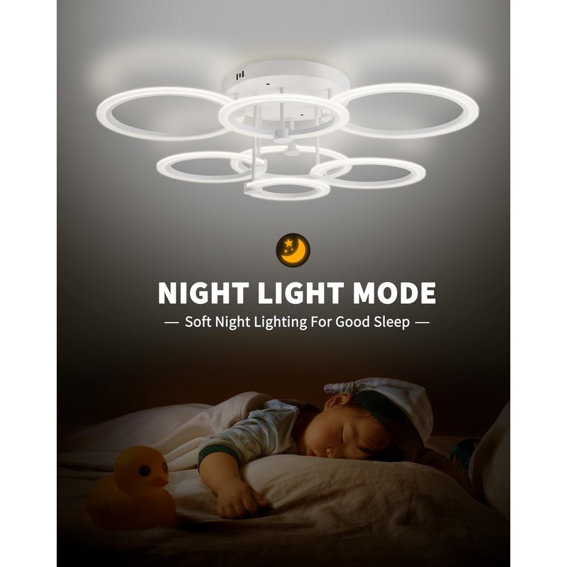 SEABLE Modern LED Ceiling Light Dimmable Ceiling Light Fixtures with