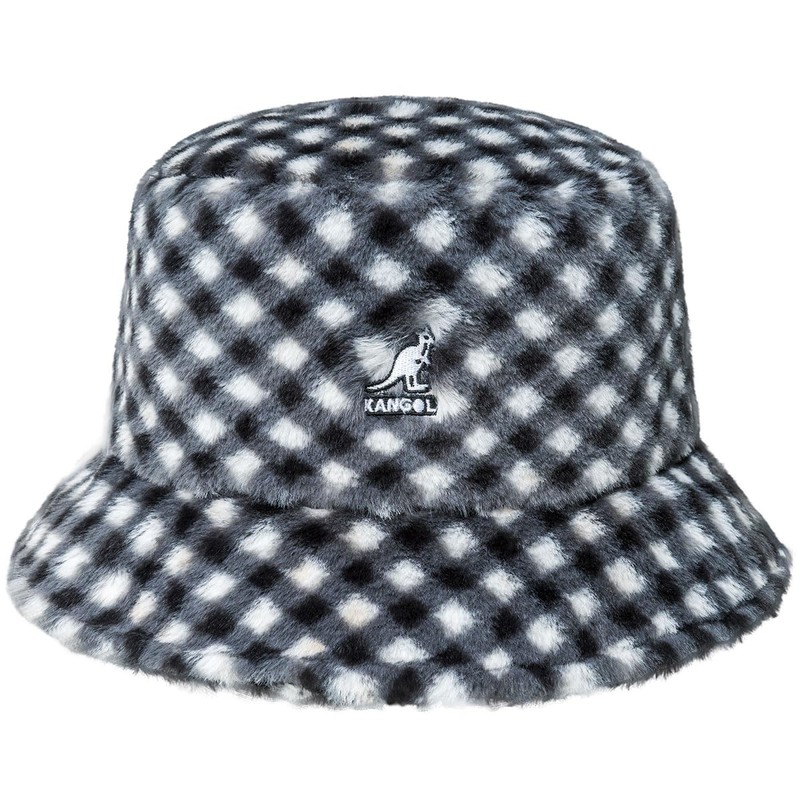 Kangol - Fishing Hats Packable Vinyle-Style, black-white