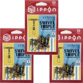 IPPON Triple Swivels with Intersnap #1 x #2, 4 Pieces, Set of 3