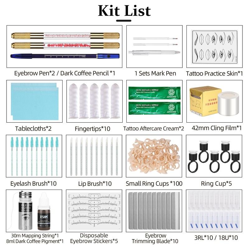 ATOMUS Microblading Kit Golden Complete Semi Permanent Pen kit Tool