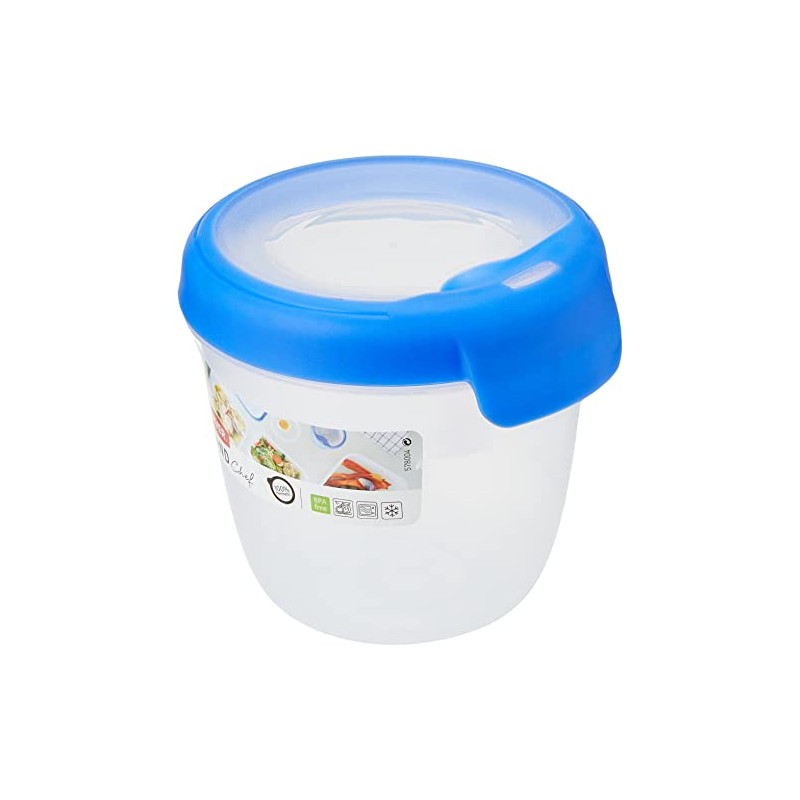 Curver Food Container Round 0,4l in Transparent/Blue, 15 x 10