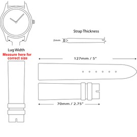 deBeer Swiss Army Watch Band Brown 16mm Watch Strap
