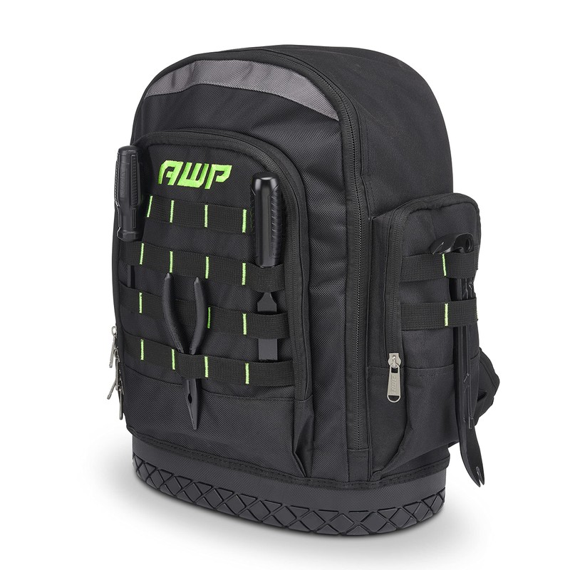AWP Extreme Tool Backpack, Rugged Polyester Jobsite Backpack with Waterproof