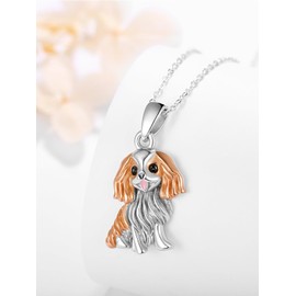 Dreamboat Cavalier King Charles Spaniel Necklace for Women 925 Sterling Silver Dog Pendant Jewelry Gifts