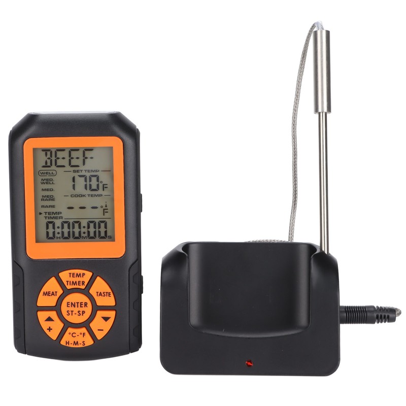Wireless Barbecue Thermometer 328ft Remote Range Digital Kitchen Thermometer with