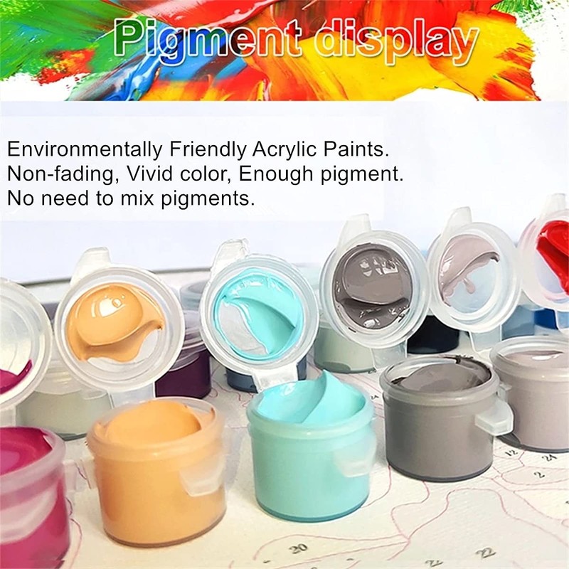 Paint by Number, Shukqueen DIY Oil Painting for Adults, Kids,