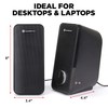GOgroove Computer Speakers for Desktop and Laptop - USB Speakers