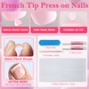 AddFavor 240pc Pink Press on Toenails for Women, Pink Toe