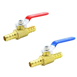 3/4 Inch PEX Ball Valves,12 Pcs PEX Brass Full Port Shut Off Ball Valve, Brass Full Port Quarter Turn Crimp Pex Valves for Hot and Cold Water