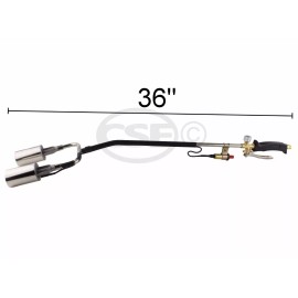 Christensen Safety Equipment DUAL-HEADED PROPANE PUSH START BLOW TORCH ROOFING GRASS NATURAL CHEMICAL-FREE