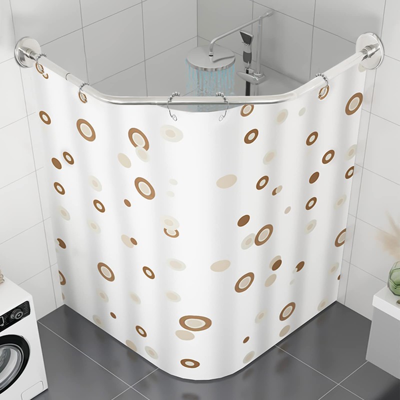 Stretchable Corner Shower Curtain Rod,304 Stainless Shower Curtain Rod for