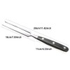 Stainless Steel Meat Fork Long Handle Cooking Tool Wooden Handle