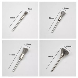 SHYSBV Pack of 20 Mini Brass Brush, Wire Brush, Drill, Small Steel Brush, Cordless Screwdriver, 3 mm, Polishing Cleaning Metal Brush Set for DIY Grinding, Cleaning, Descaling and Deburring