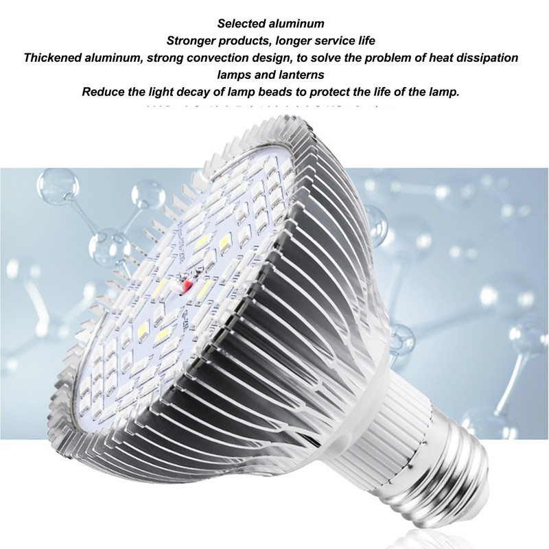 Plant Lamp Bulb Full Spectrum 50W E27 Base 78 Beads