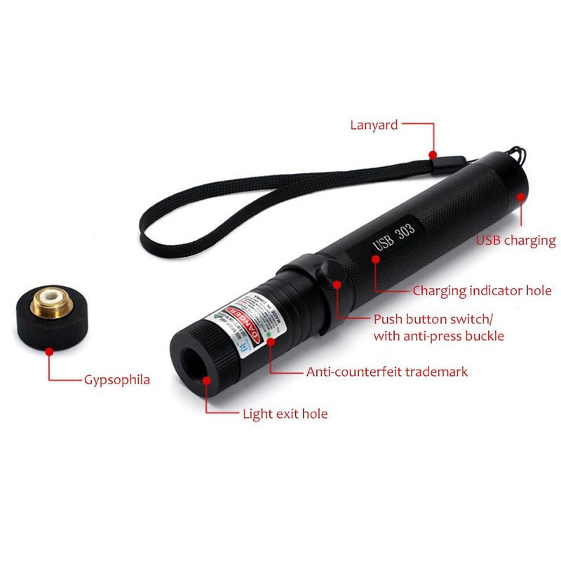 Long Range Green Light USB Charging Flashlight Green Shooting Flashlight
