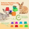 Rabbits Stacking Cups for Guinea Pigs, 8PCS Bunny Stackable Toys,