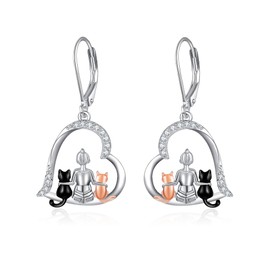 Fryneauy Flower Animal Earrings 925 Sterling Silver Earring Hypoallergenic Flower Jewellery Gifts for Women Girls, Sterling Silver, No Gemstone