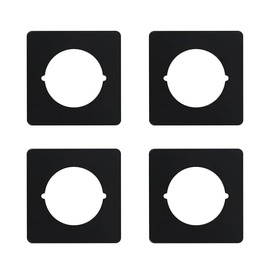 Rsoise Scar Plate for Door Knob Square,Door Knob Reinforcement Plate Black,Fits Under Existing Lock Set to Cover Up The Damaged Door(Set of 4 Black Door Lock Scar Plates)