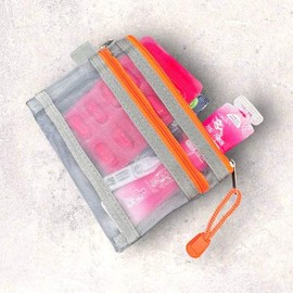 메쉬 동전 카드지갑 그레이 메쉬파우치 파우치지갑 동전지갑 미니파우치 Mesh Coin Card Wallet Gray Mesh Pouch Pouch Wallet Coin Wallet Mini Pouch