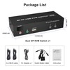 KVM Switch Dual Monitor DisplayPort 4K @ 60Hz Extended Display,