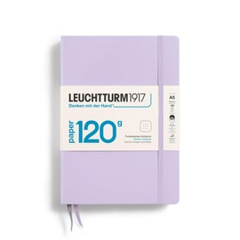 LEUCHTTURM1917 370338 Notebook Medium (A5), Edition 120, Hardcover, 203 Numbered Pages, Lilac, Dotted